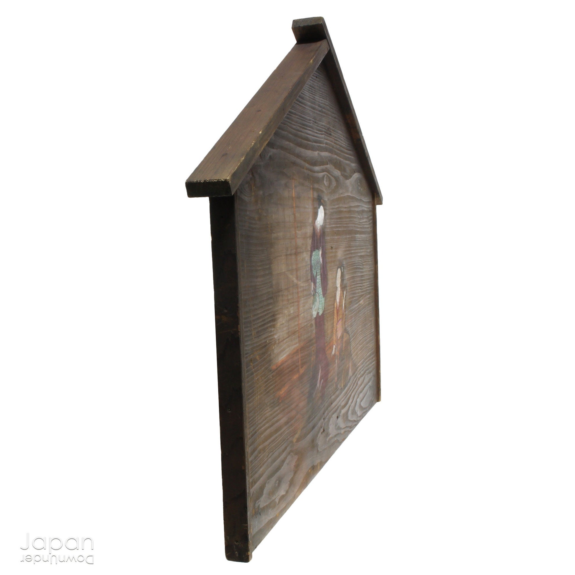 Stylish, Quality Japanese Antique, Vintage and More....Unlike the spiritual Step back in time with this stunning 1800‘s folk art painting featuring elegant Japanese women in kimono on an extremely large Japanese ema. Originally a donation to a shrine, this unique piece captures the beauty and tradition of Japanese culture.