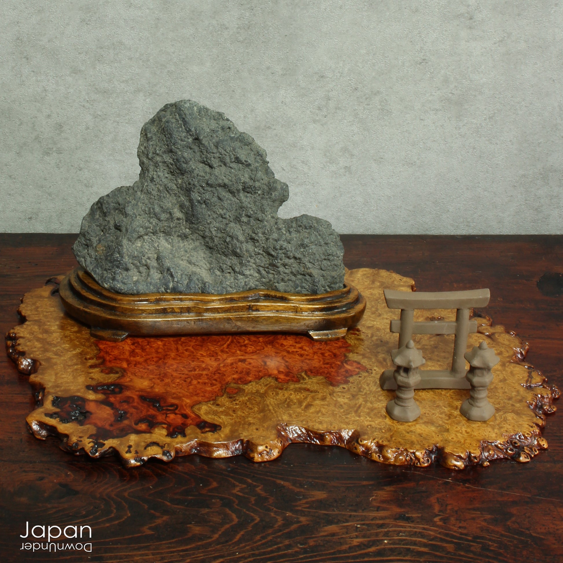 Bring your bonsai and suiseki presentations to life with this charming collection of vintage Japanese ceramic miniatures. Known as tenkei or tenpai, these small accessory pieces are traditionally used to create scale, evoke atmosphere, and infuse scenes with storytelling and imagination.