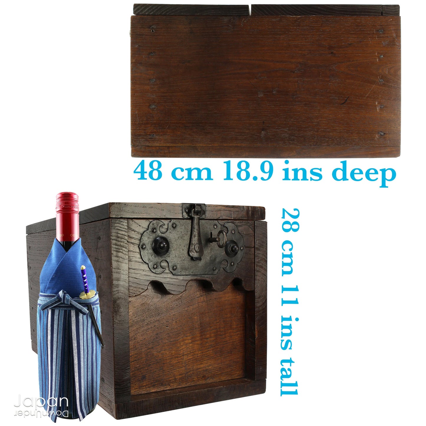 Add a timeless touch of Japanese heritage to your space with this stunning, handcrafted money box from the 1800s. A truly rare find, this large zeni bako was once used by merchants during the Edo period to securely store their takings, offering both historical significance and rustic charm.
