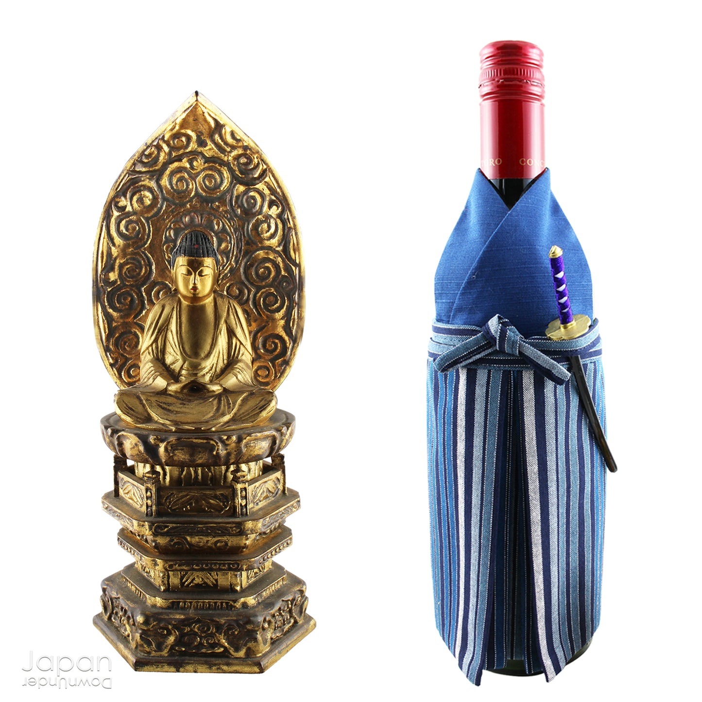 Elevate the energy of your space with this vintage gold gilt Amida Nyorai statue — a true masterpiece of Japanese craftsmanship. Handcrafted with precision, this antique statue embodies the  spiritual beauty of one of Buddhism’s most revered figures.