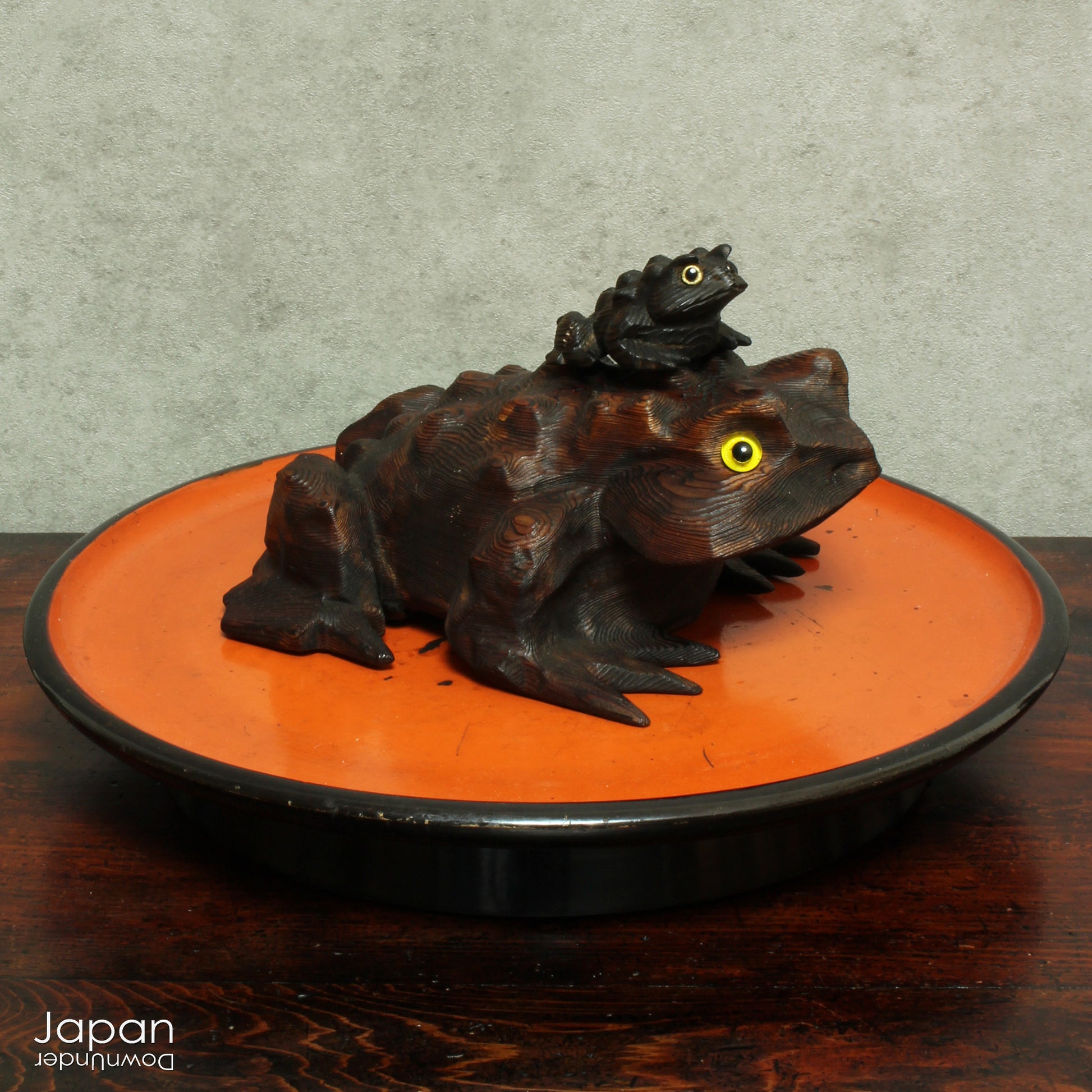 Bring a sense of joy, prosperity, and playful charm to your space with this delightful pair of vintage, handcrafted cypress wood frogs. These enchanting figures, lovingly created to symbolize good fortune, are more than just decor - they're a charming, lucky addition to any home. Perfect for collectors, nature lovers, or anyone who appreciates unique, meaningful treasures!