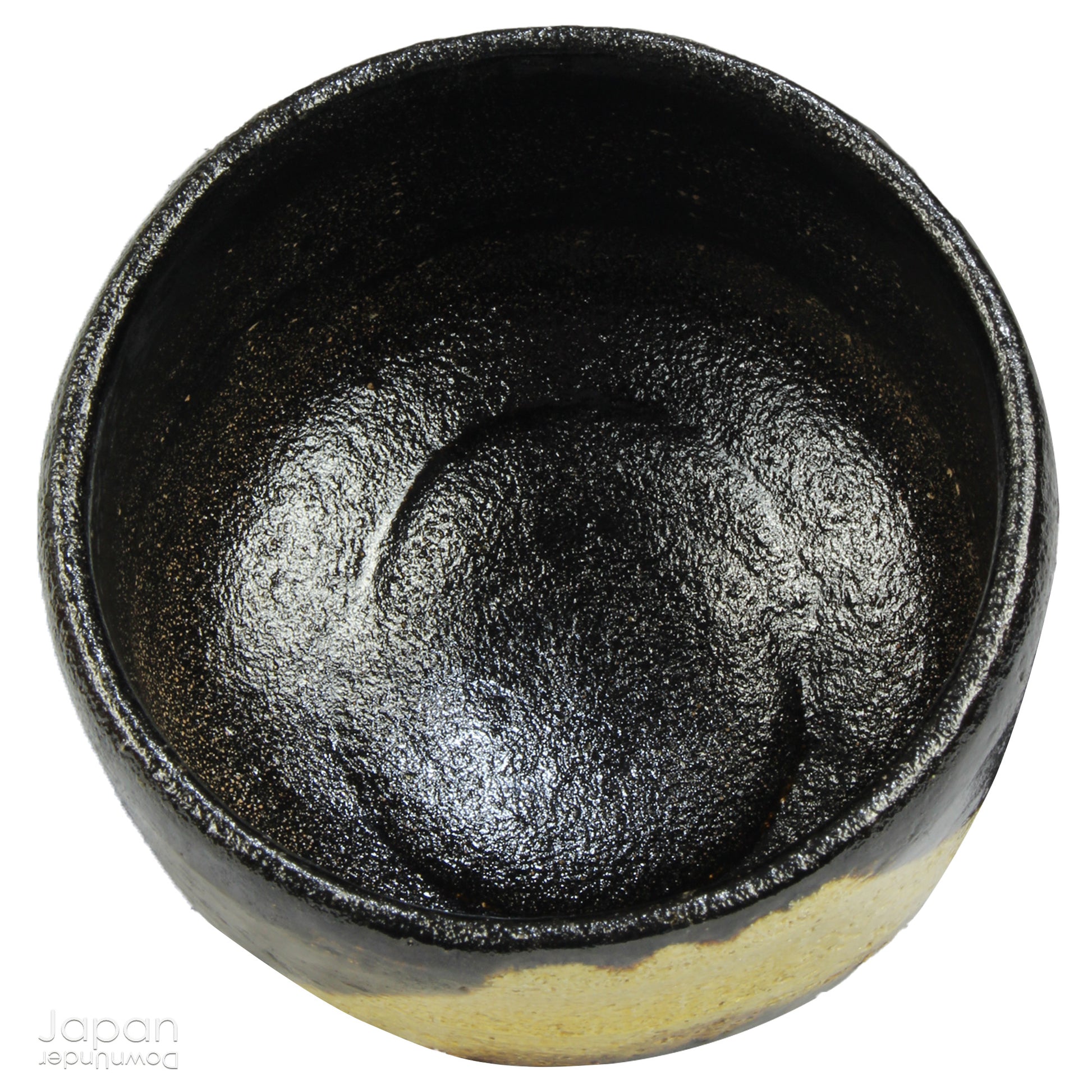 Transform your tea ritual into a refined experience with this stunning vintage black raku ware matcha tea bowl, elegantly adorned with a timeless image of the revered Mt. Fuji. The vibrant green of matcha tea beautifully contrasts against the glossy black finish of this handcrafted piece, bringing a touch of sophistication to any tea ceremony.

Handcrafted with meticulous care, this chawan is a true work of art. It showcases a serene depiction of Mt. Fuji, rendered in soft beige and brown tones that gracefu