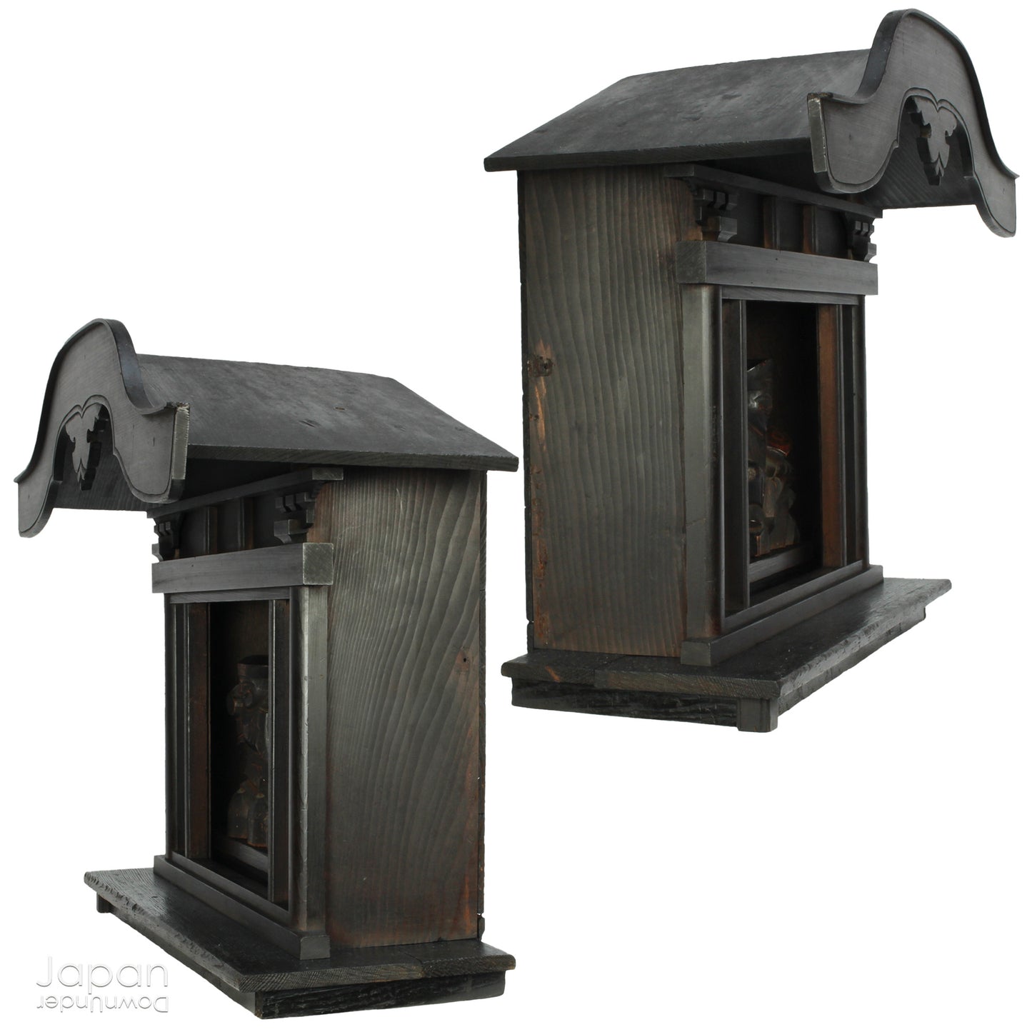 Experience the profound spirituality and artistry of Japan with this authentic Shinto folk faith shrine, dating back to the Meiji era. Perfectly suited for your own kamidana (god shelf) or as a sacred focal point within your home, this antique shrine honors the beloved lucky gods Ebisu and Daikoku - symbols of prosperity, good fortune, and well-being.