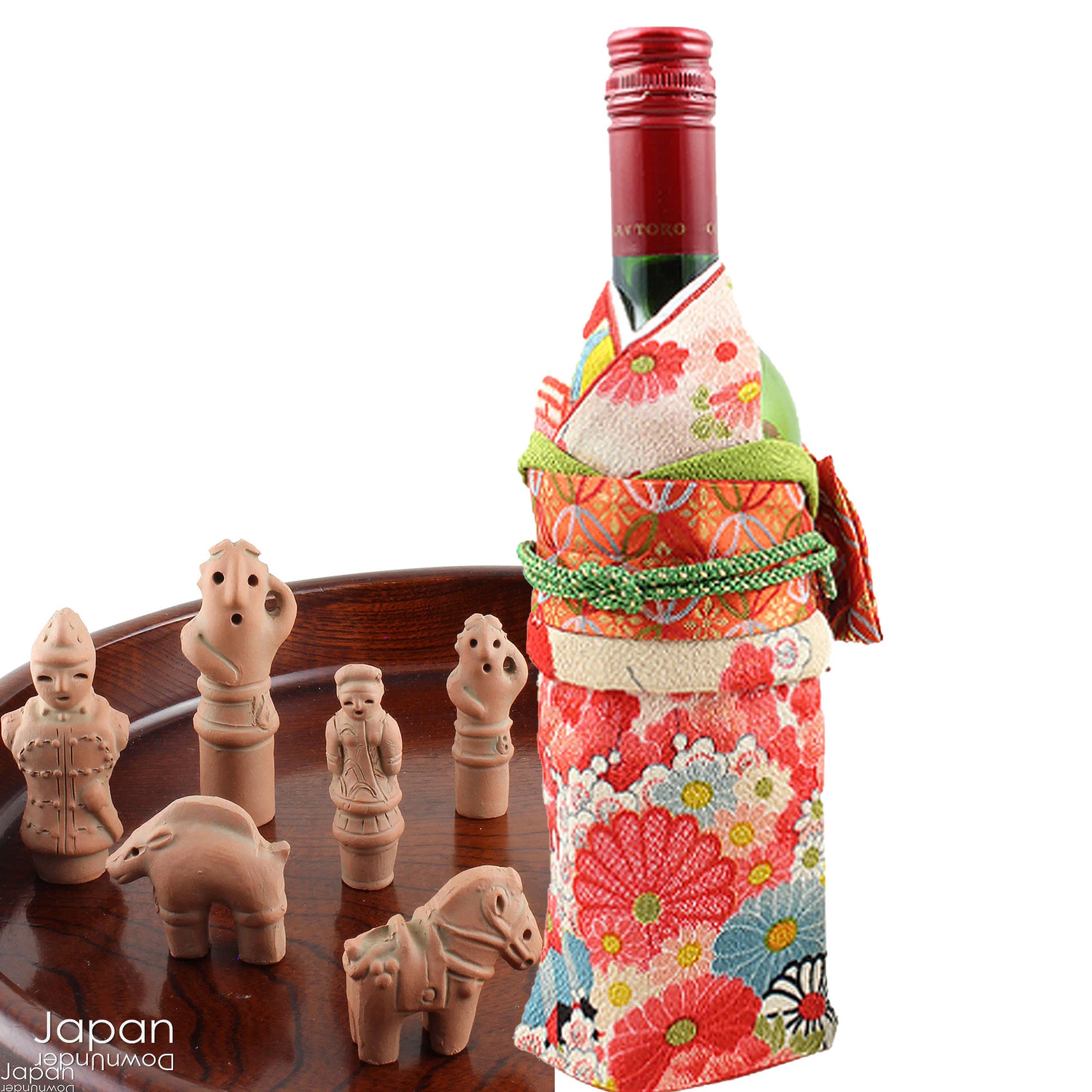 Discover a unique and charming collection of miniature Japanese funerary figures - haniwa - in this one-of-a-kind set. Each tiny piece is delicately handcrafted from terracotta, showcasing remarkable detail and traditional craftsmanship. Perfect for collectors or anyone with a love for Japanese history and art, these figures add a touch of quiet elegance to any decor.