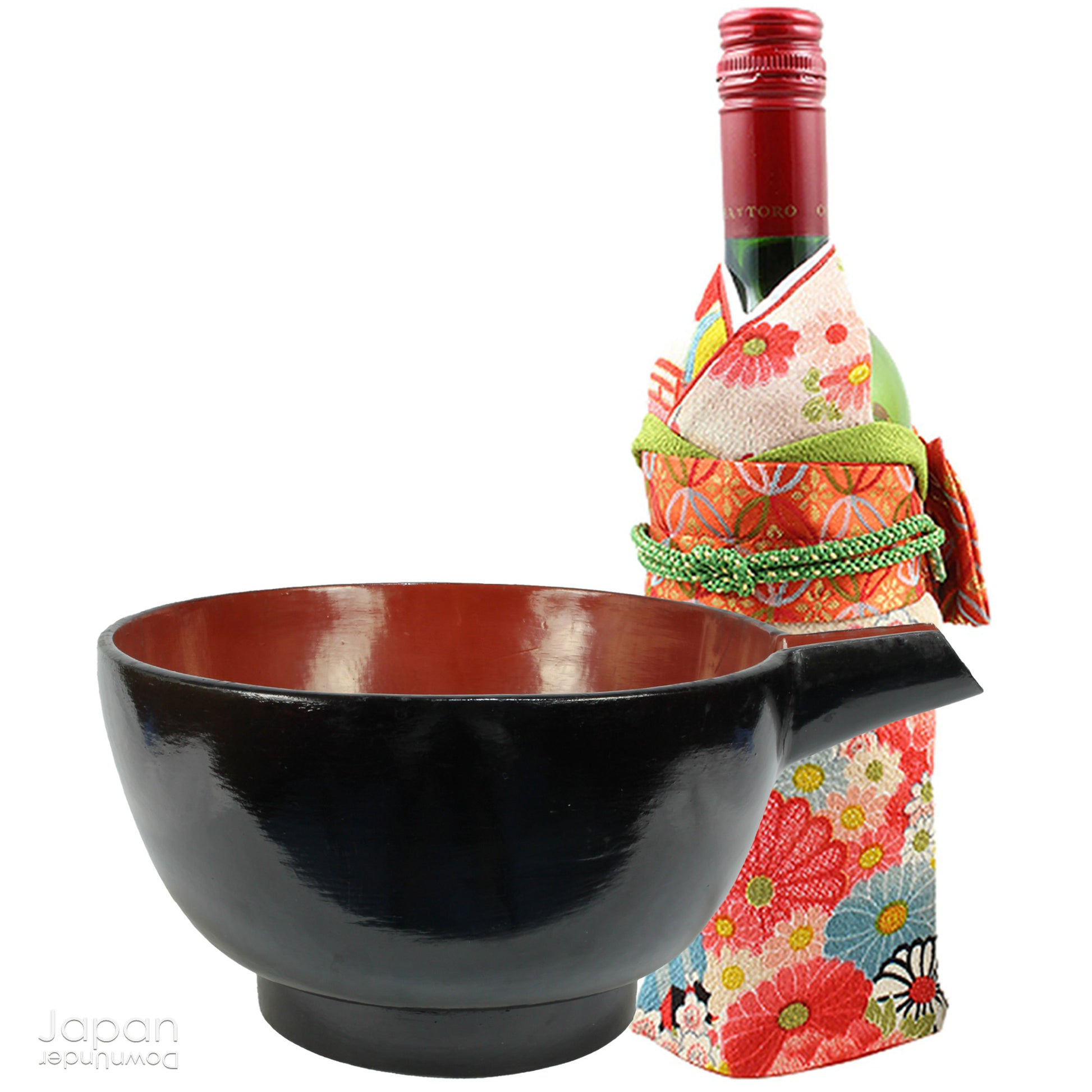 A stunning 1800’s Japanese folk art lacquer sake pourer. This versatile piece doubles as a unique flower vase or beautiful art object, adding a touch of rustic charm to any decor. With the wonderful patina of use, it a truly one-of-a-kind treasure. 
