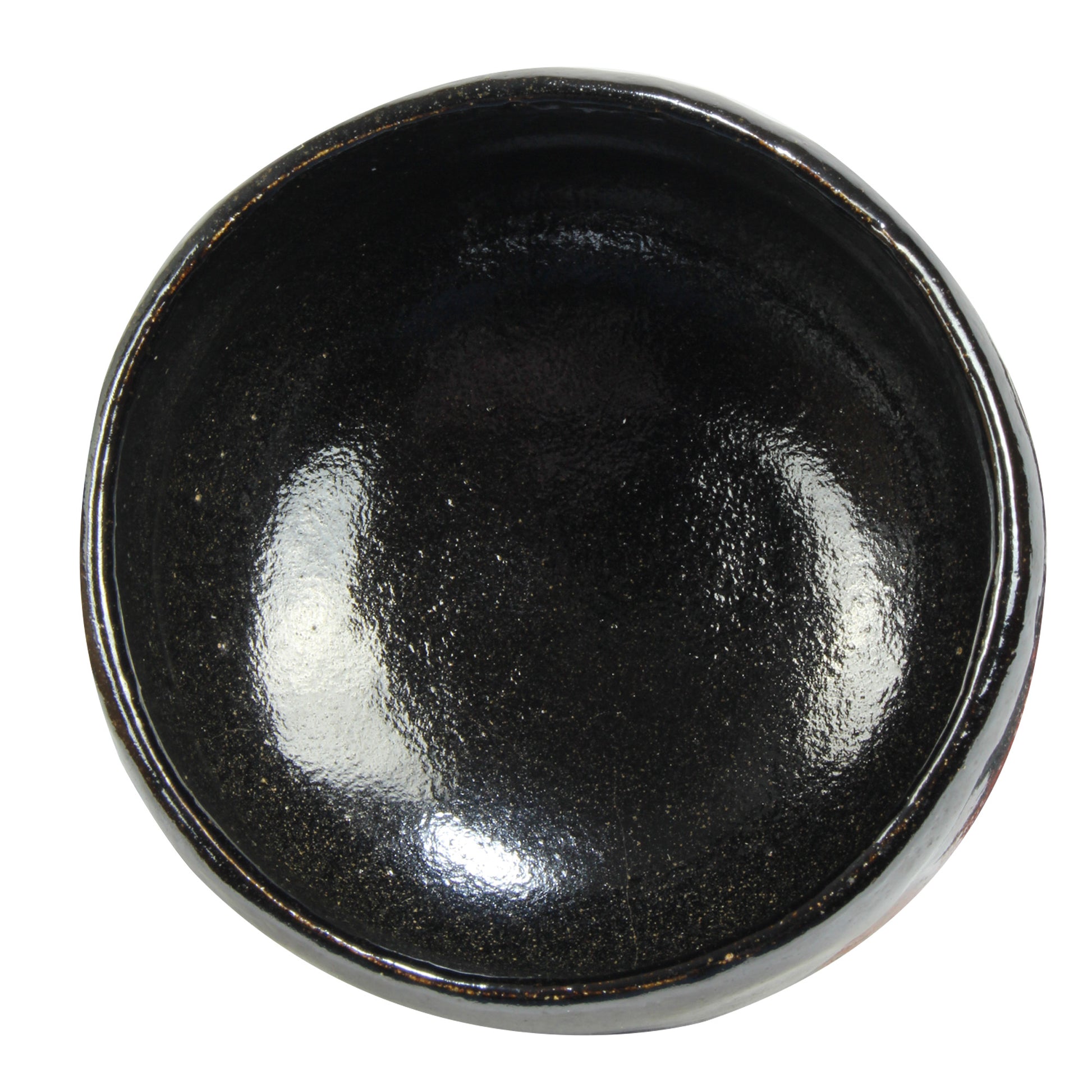 Elevate your tea experience with this stunning vintage black raku ware matcha tea bowl, a timeless work of art that brings both beauty and sophistication to every sip. Handcrafted in Kyoto, Japan, this elegant bowl features a striking contrast between the glossy black glaze and subtle reddish-brown accents that emerge randomly across the surface - each one a testament to the artistry and uniqueness of the raku firing process.