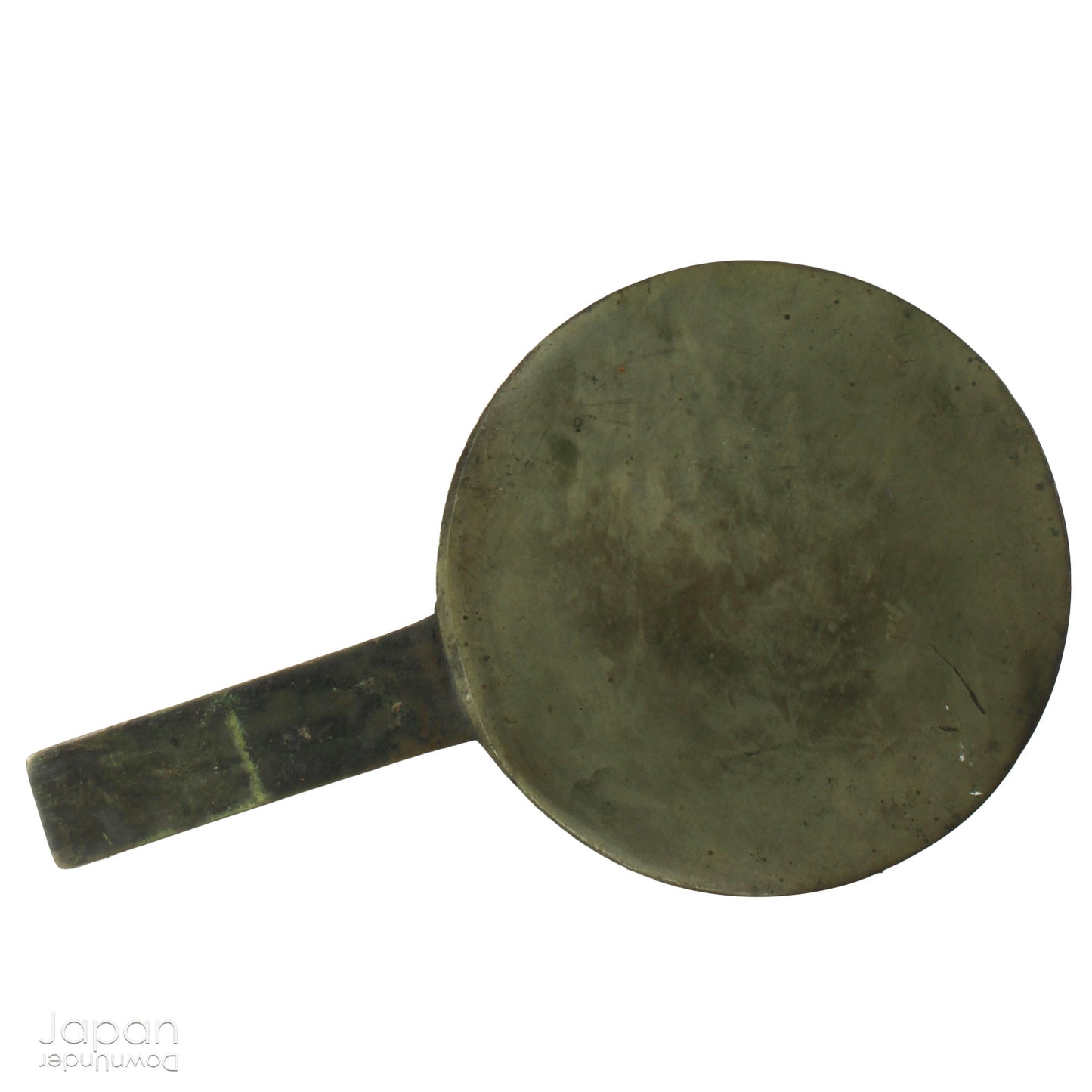 Infuse your spiritual setting with history and reverence through this traditional Japanese Shinto home altar mirror, or shinkyo, set within a hand-carved wooden stand. Once placed on the kamidana - the household altar of a historic Japanese home - this piece carries a deep sense of presence and cultural heritage.