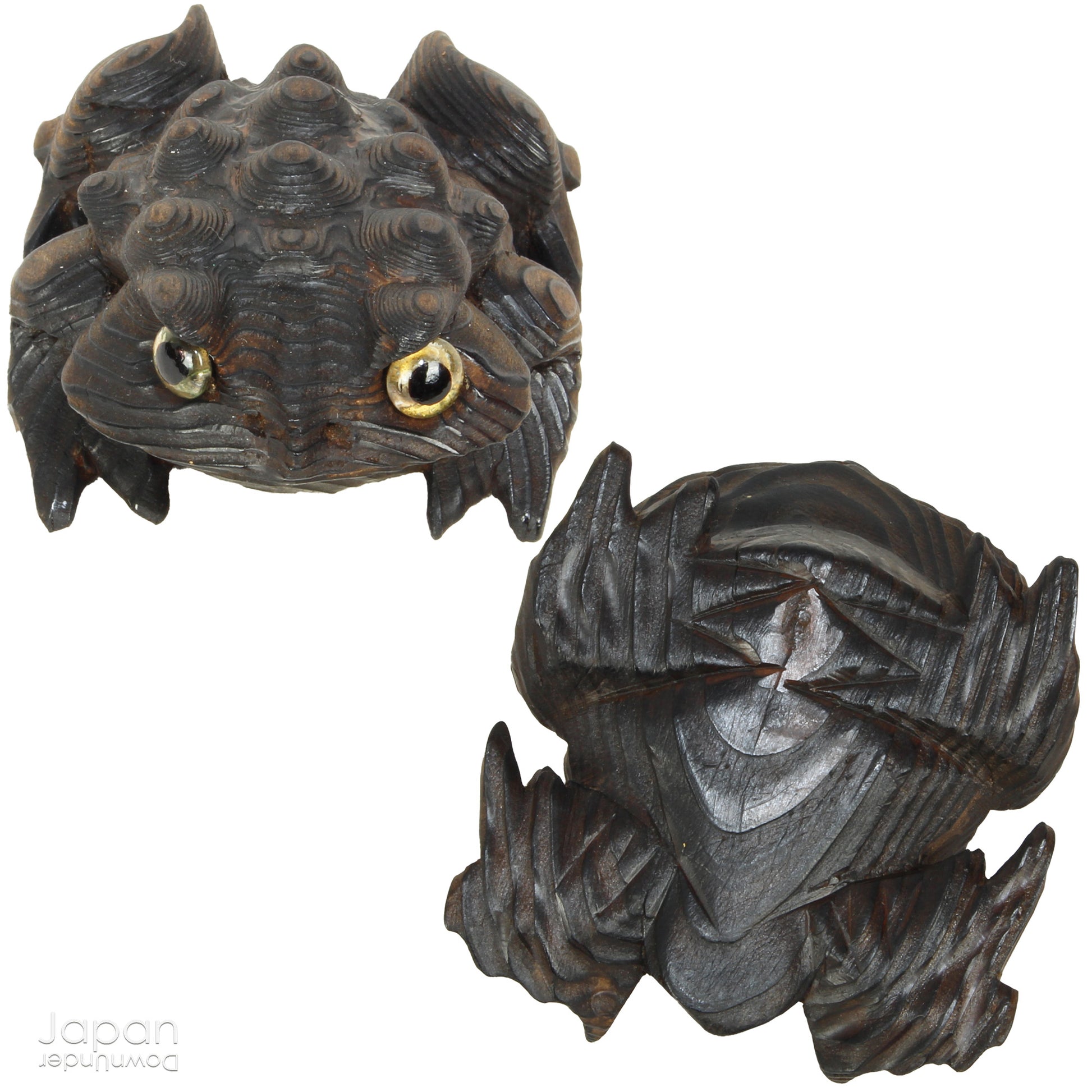 Bring a sense of joy, prosperity, and playful charm to your space with this delightful pair of vintage, handcrafted cypress wood frogs. These enchanting figures, lovingly created to symbolize good fortune, are more than just decor - they're a charming, lucky addition to any home. Perfect for collectors, nature lovers, or anyone who appreciates unique, meaningful treasures!