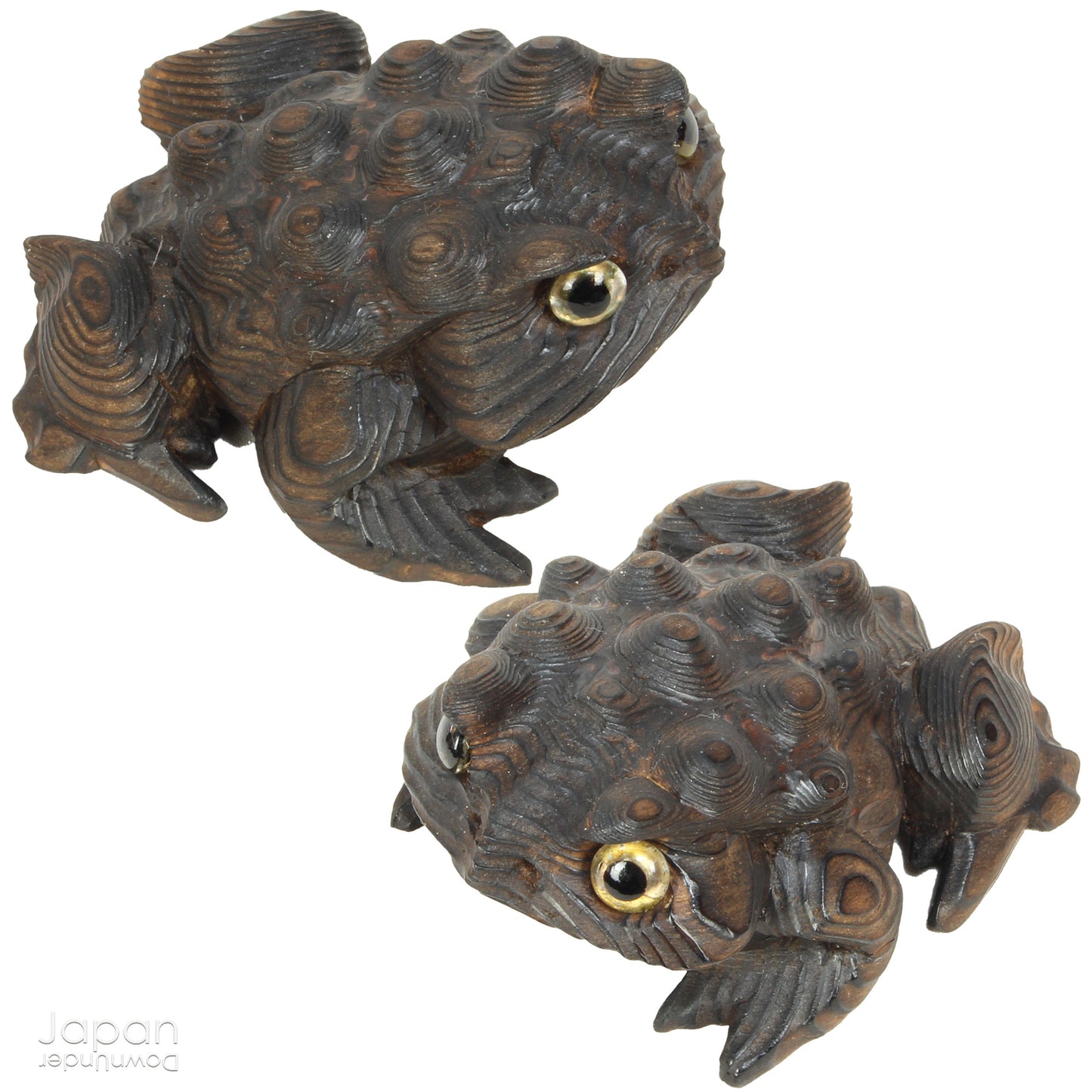 Bring a sense of joy, prosperity, and playful charm to your space with this delightful pair of vintage, handcrafted cypress wood frogs. These enchanting figures, lovingly created to symbolize good fortune, are more than just decor - they're a charming, lucky addition to any home. Perfect for collectors, nature lovers, or anyone who appreciates unique, meaningful treasures!