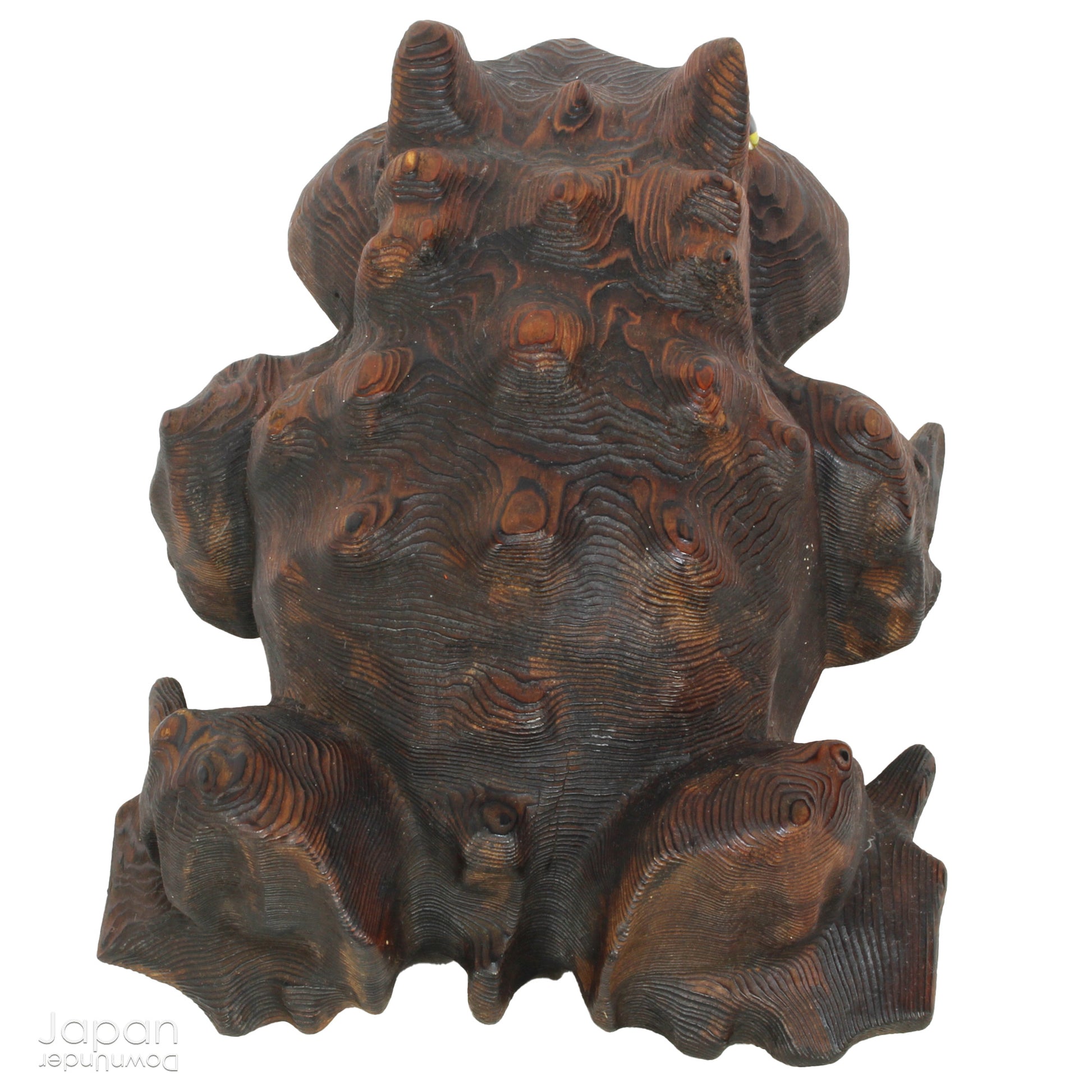 Bring a sense of joy, prosperity, and playful charm to your space with this delightful pair of vintage, handcrafted cypress wood frogs. These enchanting figures, lovingly created to symbolize good fortune, are more than just decor - they're a charming, lucky addition to any home. Perfect for collectors, nature lovers, or anyone who appreciates unique, meaningful treasures!