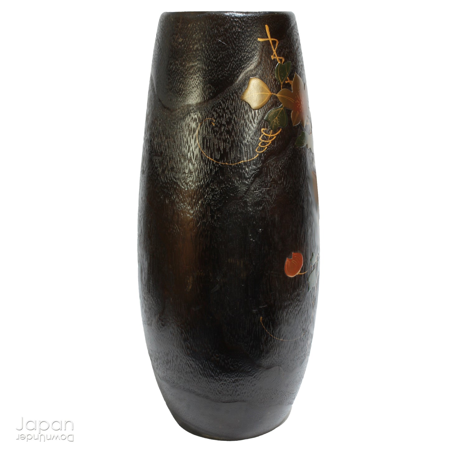 Infuse your space with natural beauty and artisanal charm with this vintage wood vase, adorned with delicate bird and flower motifs in traditional Japanese lacquer. A true celebration of craftsmanship, this handcrafted piece is perfect for displaying fresh seasonal blooms or standing gracefully on its own as a decorative accent.
